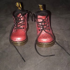 Toddler glitter pink Dr Martens boots